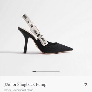 Dior J'Adior Black Slingback Heels